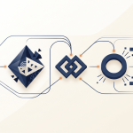 Schéma de workflow d'automatisation IA illustrant les étapes d'apprentissage progressives avec nœuds connectés